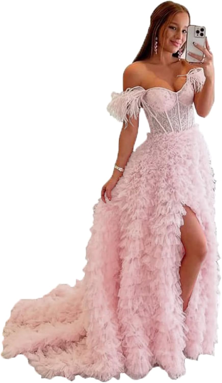 yim°Glam Lips fringe gown Prom Dress Style #31390 | La Femme